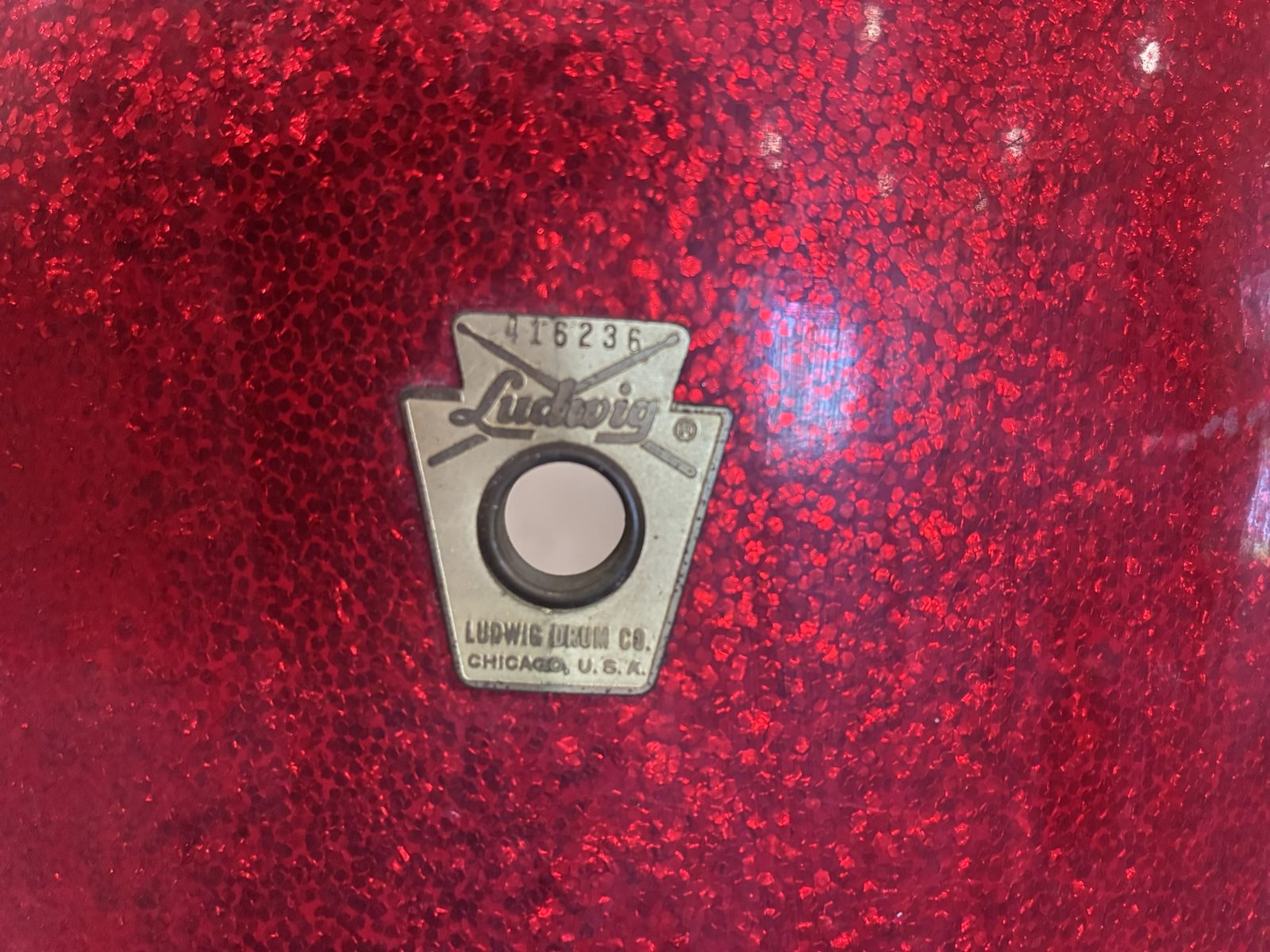 Ludwig 1960s Club Date 12x8" Tom - Red Sparkle