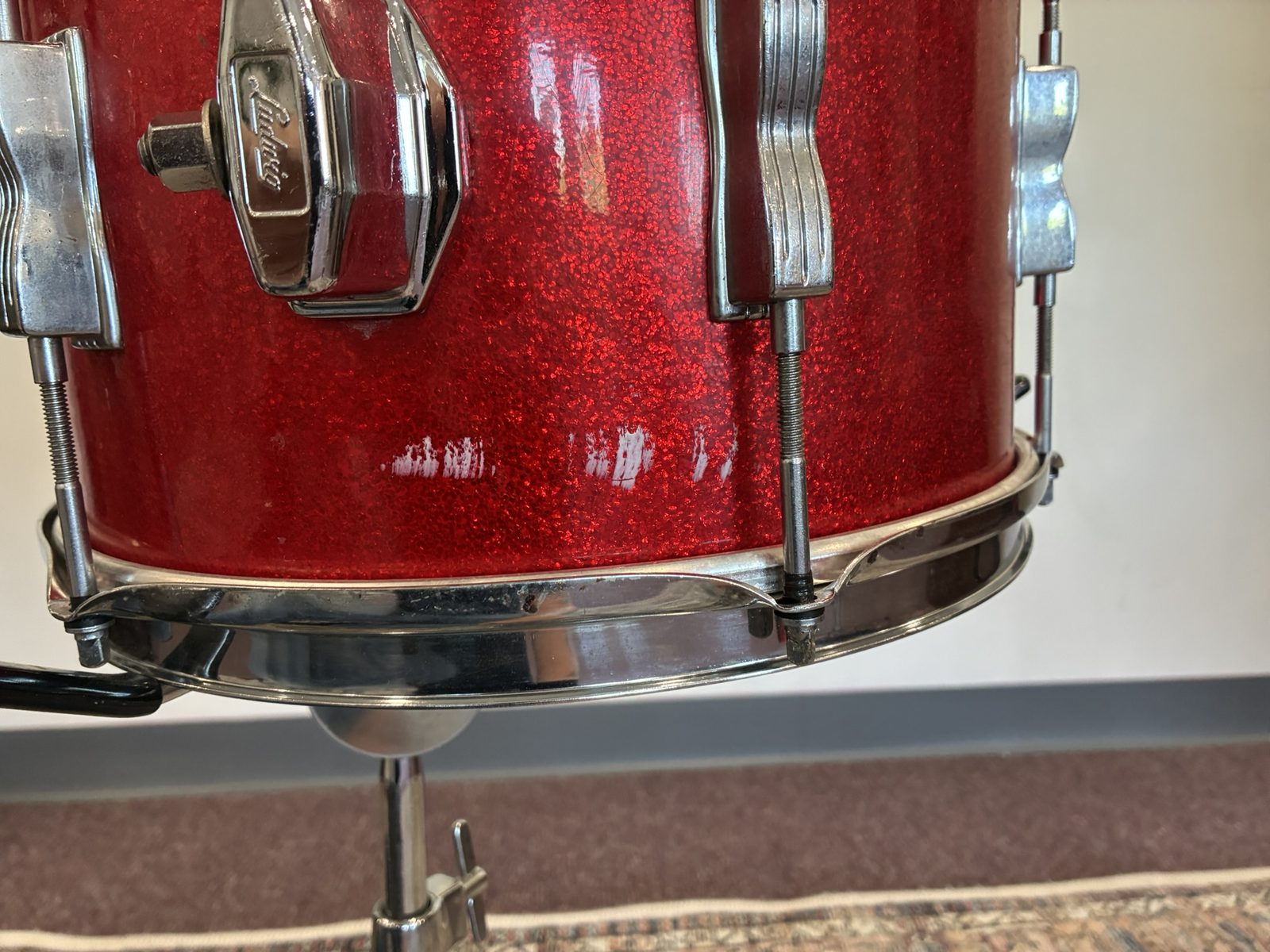 Ludwig 1960s Club Date 12x8" Tom - Red Sparkle