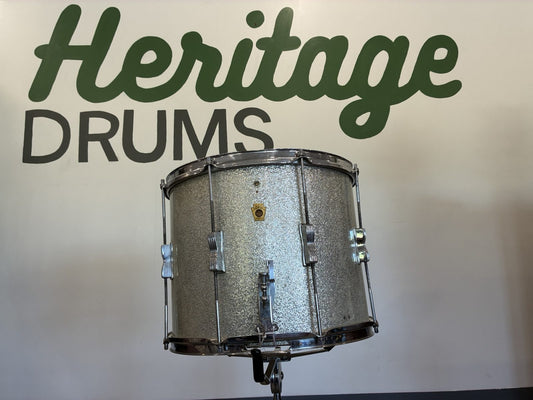 Ludwig 1960s Marching Snare 15x12" - Silver Sparkle