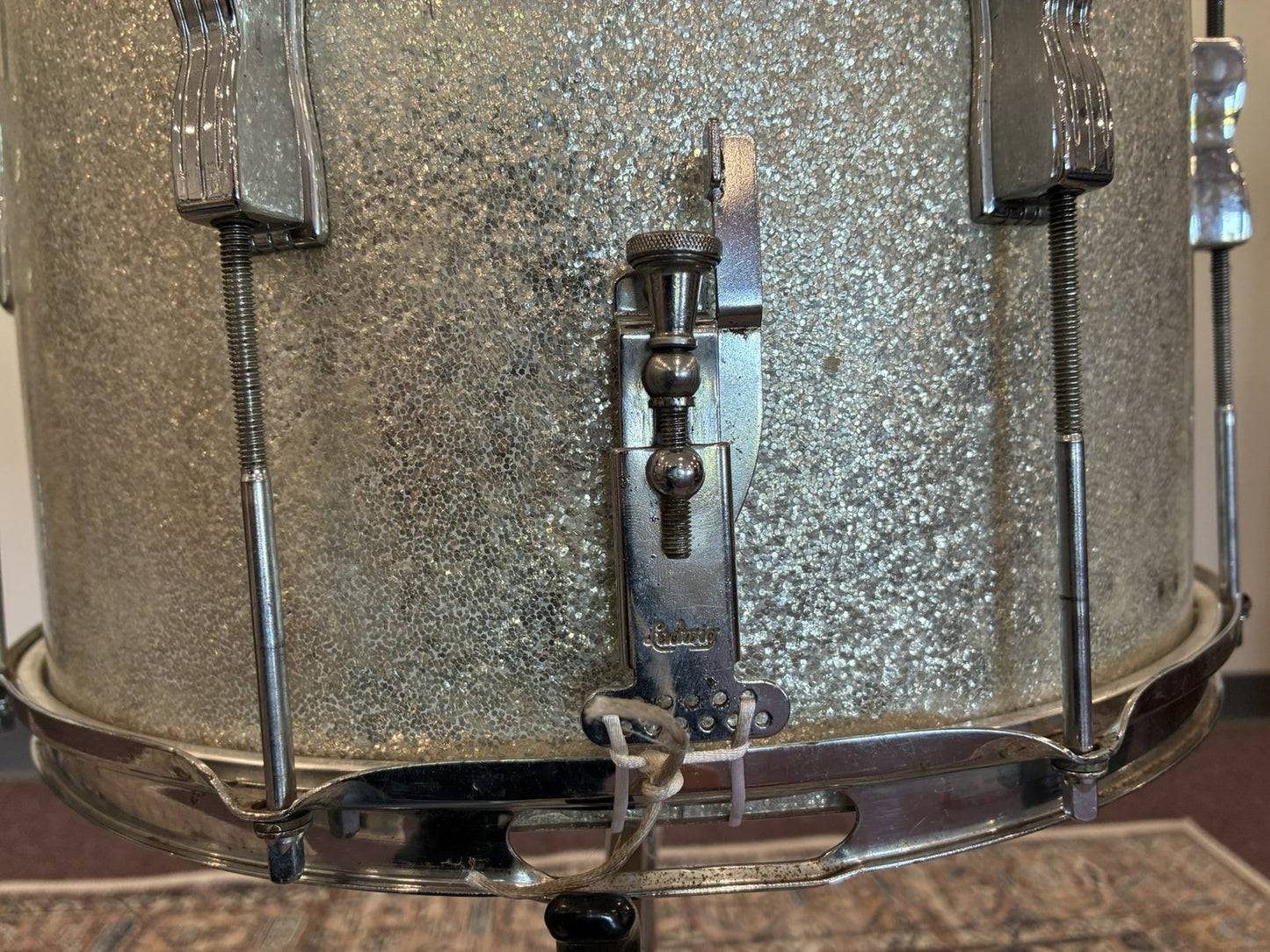 Ludwig 1960s Marching Snare 15x12" - Silver Sparkle