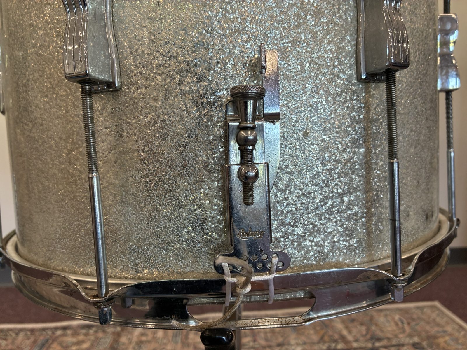 Ludwig 1960s Marching Snare 15x12" - Silver Sparkle