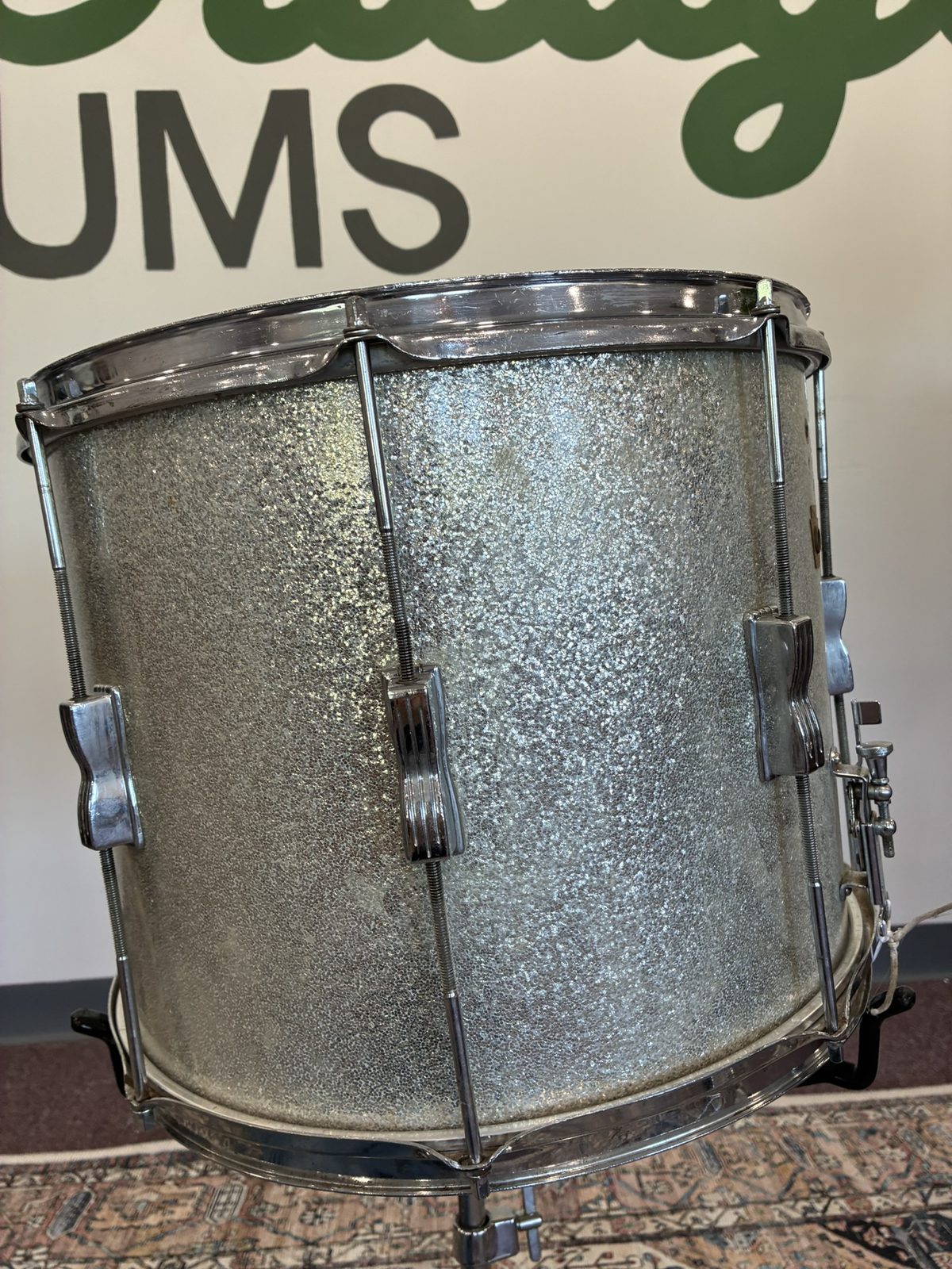 Ludwig 1960s Marching Snare 15x12" - Silver Sparkle