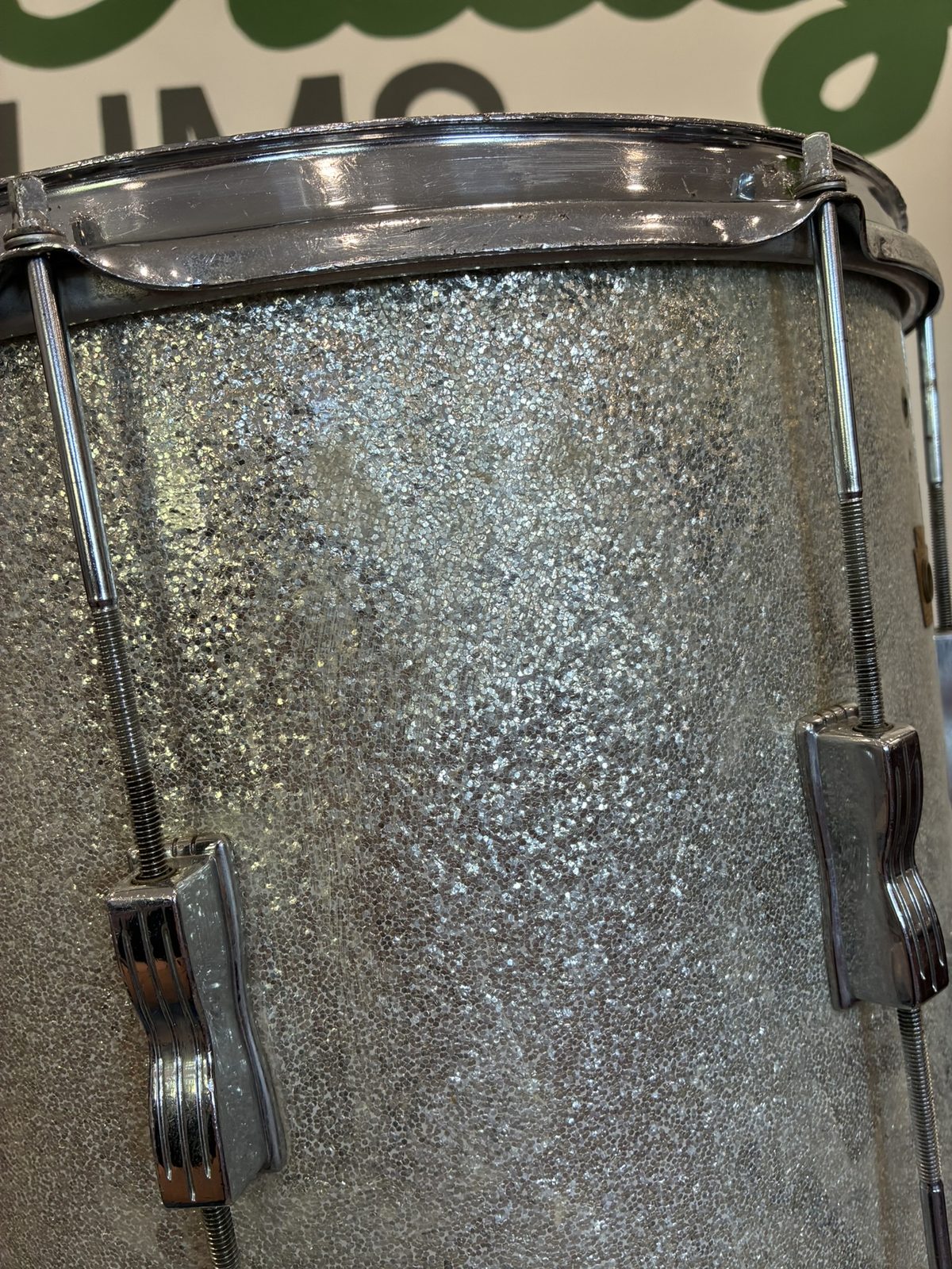 Ludwig 1960s Marching Snare 15x12" - Silver Sparkle