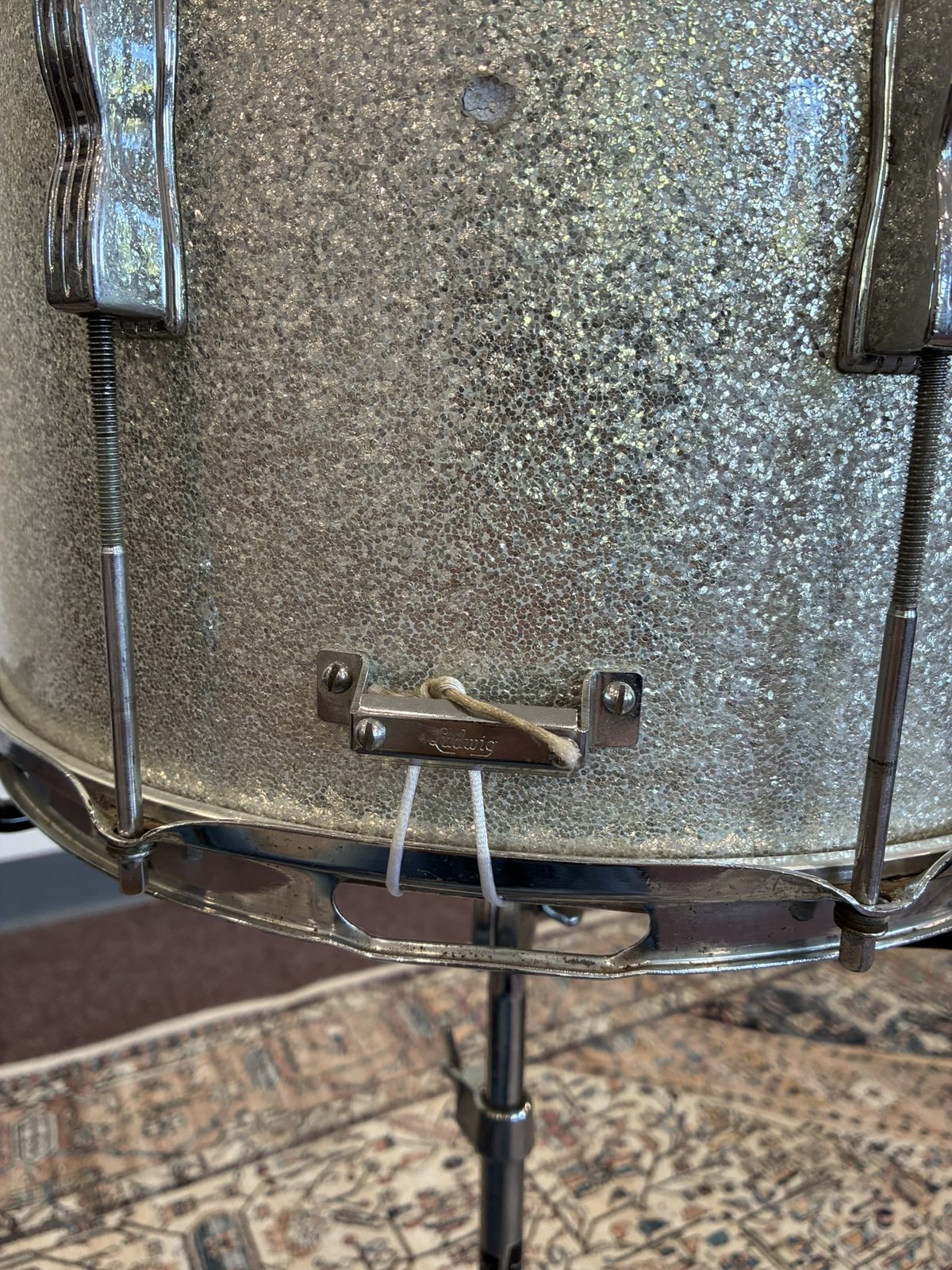 Ludwig 1960s Marching Snare 15x12" - Silver Sparkle