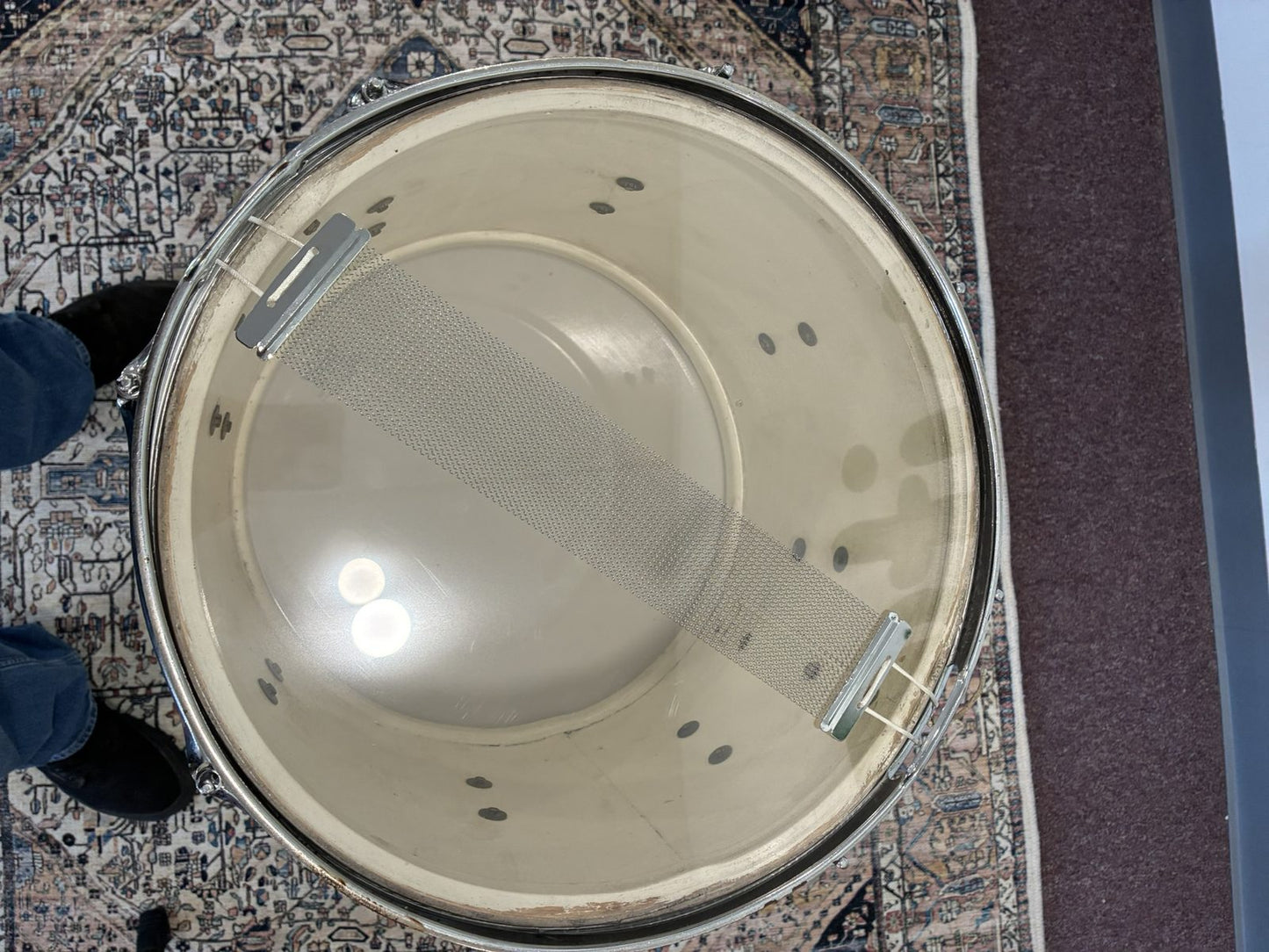 Ludwig 1960s Marching Snare 15x12" - Silver Sparkle