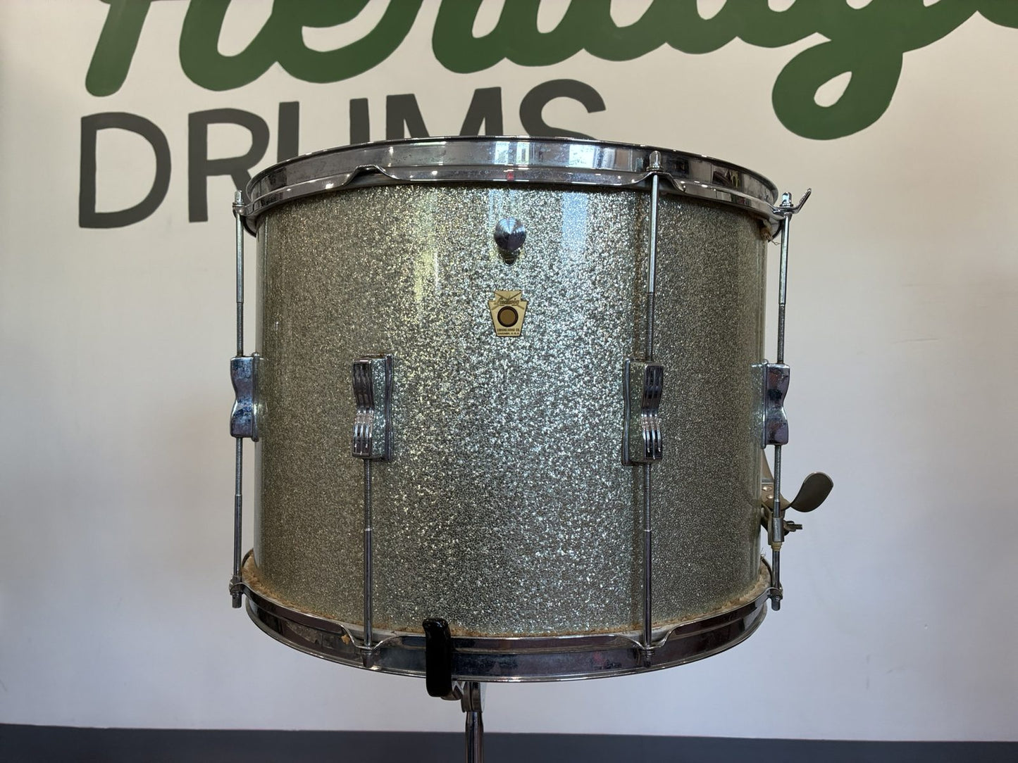 Ludwig 1960s  Parade Drum 17x12" - Silver Sparkle