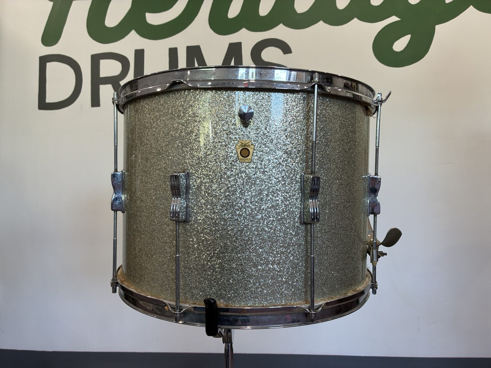 Ludwig 1960s  Parade Drum 17x12" - Silver Sparkle