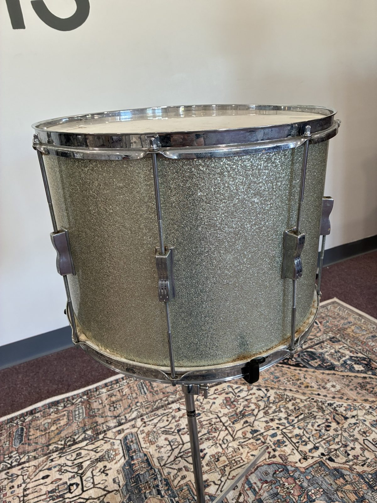 Ludwig 1960s  Parade Drum 17x12" - Silver Sparkle