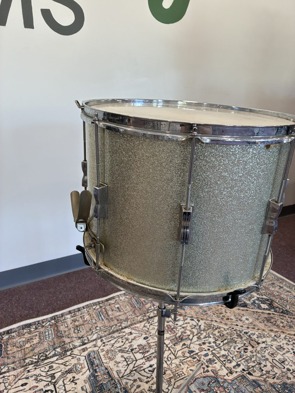 Ludwig 1960s  Parade Drum 17x12" - Silver Sparkle
