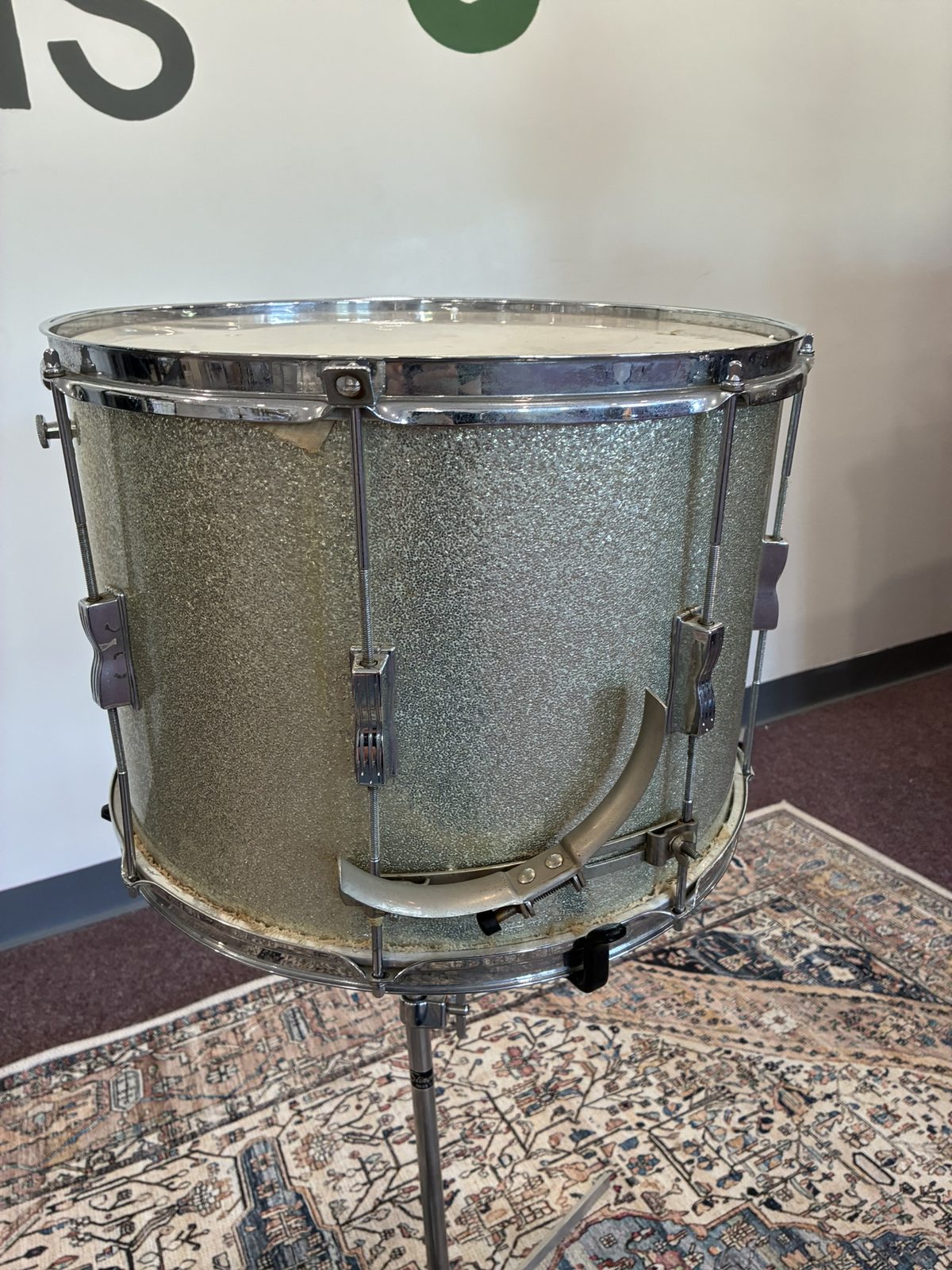 Ludwig 1960s  Parade Drum 17x12" - Silver Sparkle