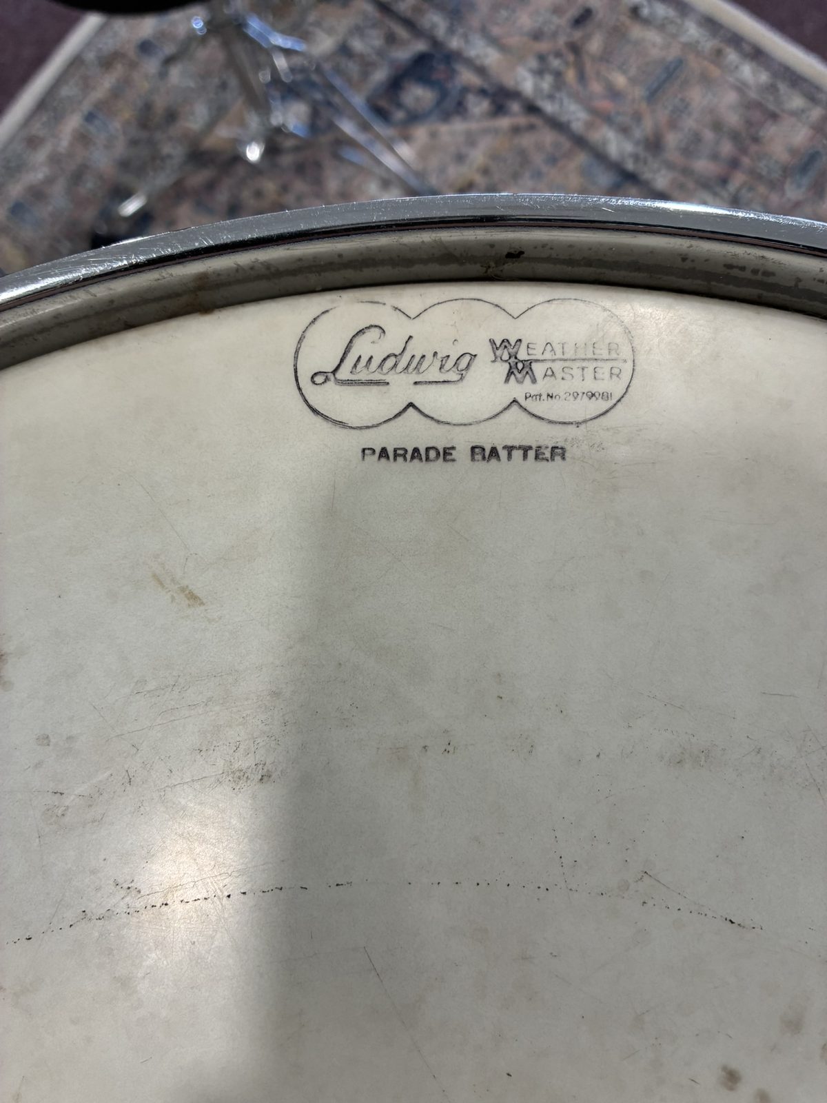 Ludwig 1960s  Parade Drum 17x12" - Silver Sparkle