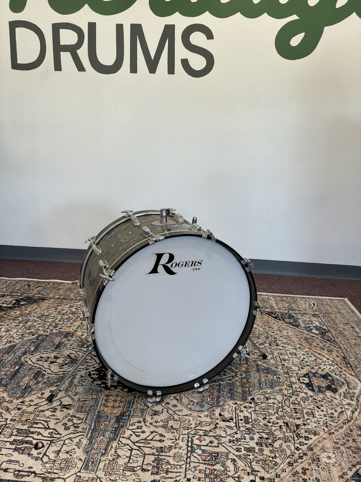 Rogers 22x14" Bass Drum - Black Diamond Pearl (Late 1960s)