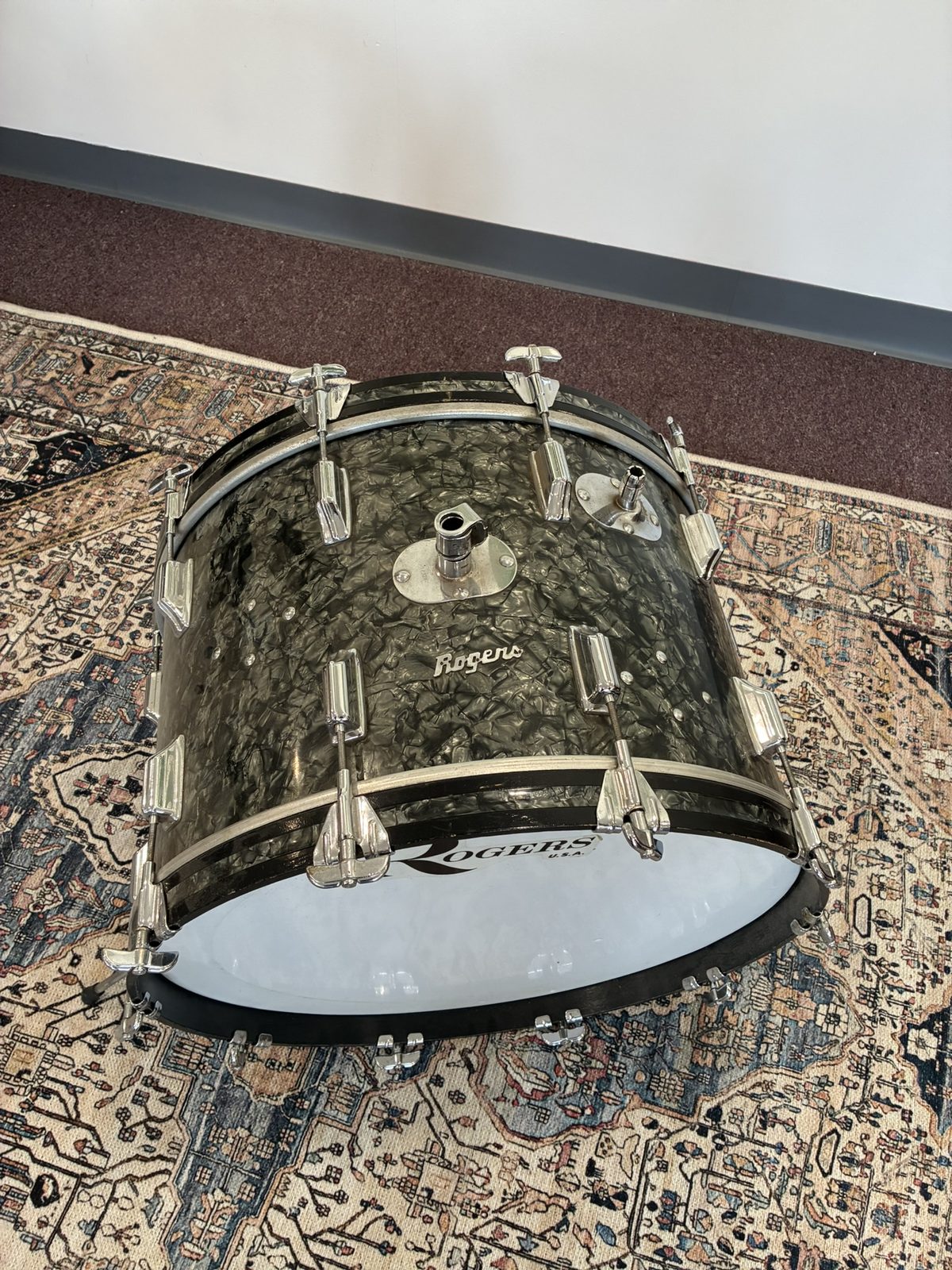 Rogers 22x14" Bass Drum - Black Diamond Pearl (Late 1960s)
