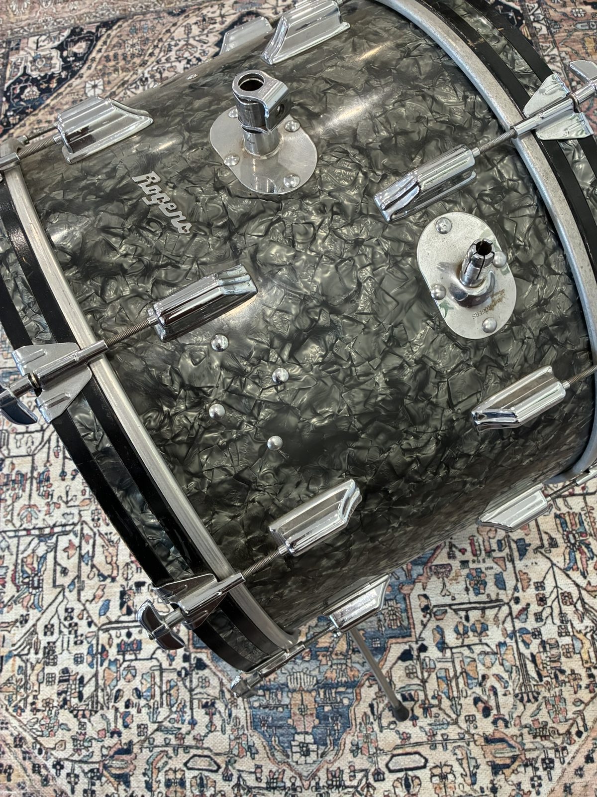 Rogers 22x14" Bass Drum - Black Diamond Pearl (Late 1960s)