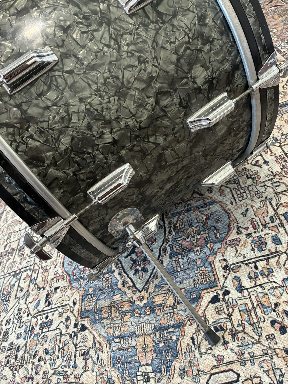 Rogers 22x14" Bass Drum - Black Diamond Pearl (Late 1960s)