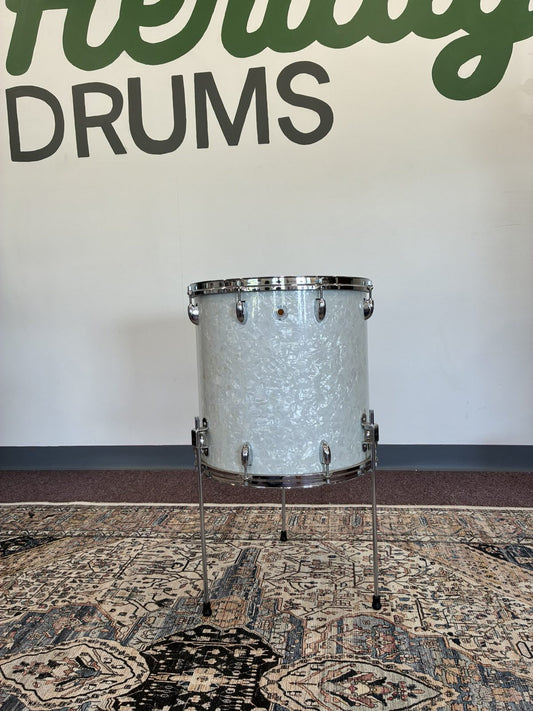 Walberg & Auge 16x16" Floor Tom - White Marine Pearl