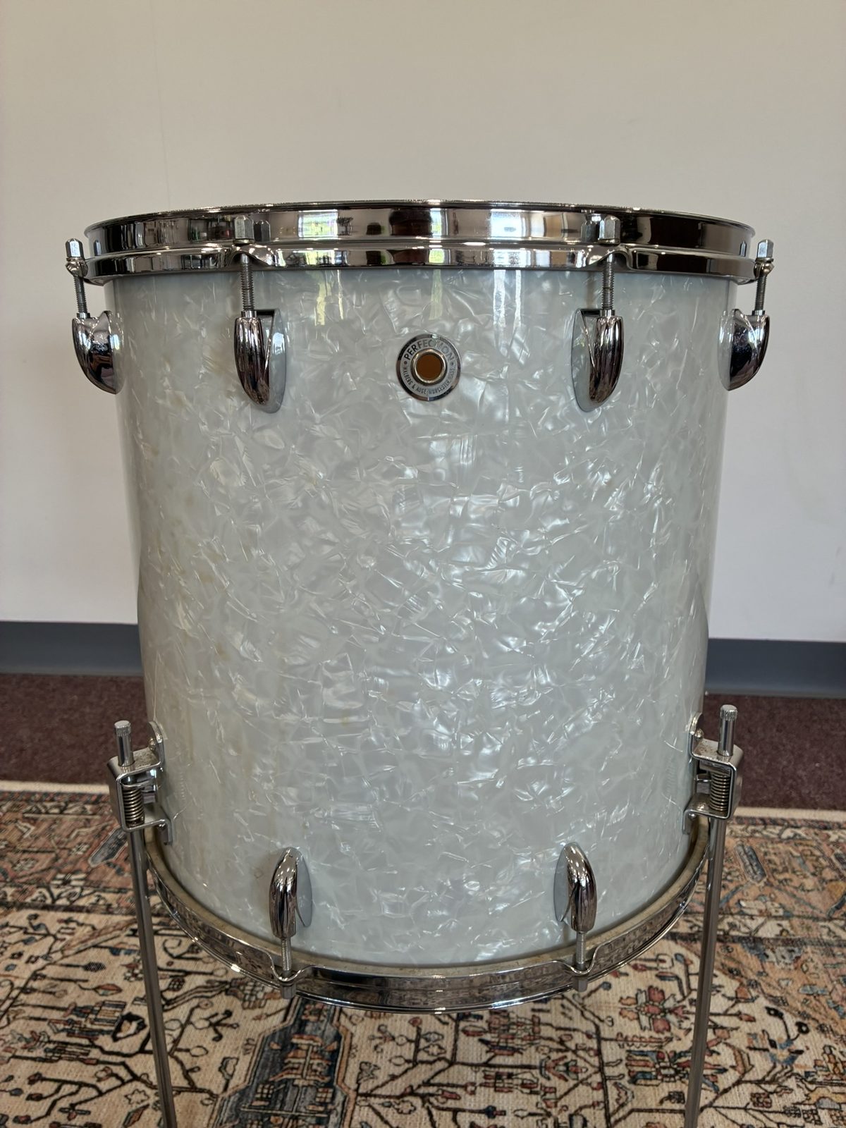 Walberg & Auge 16x16" Floor Tom - White Marine Pearl