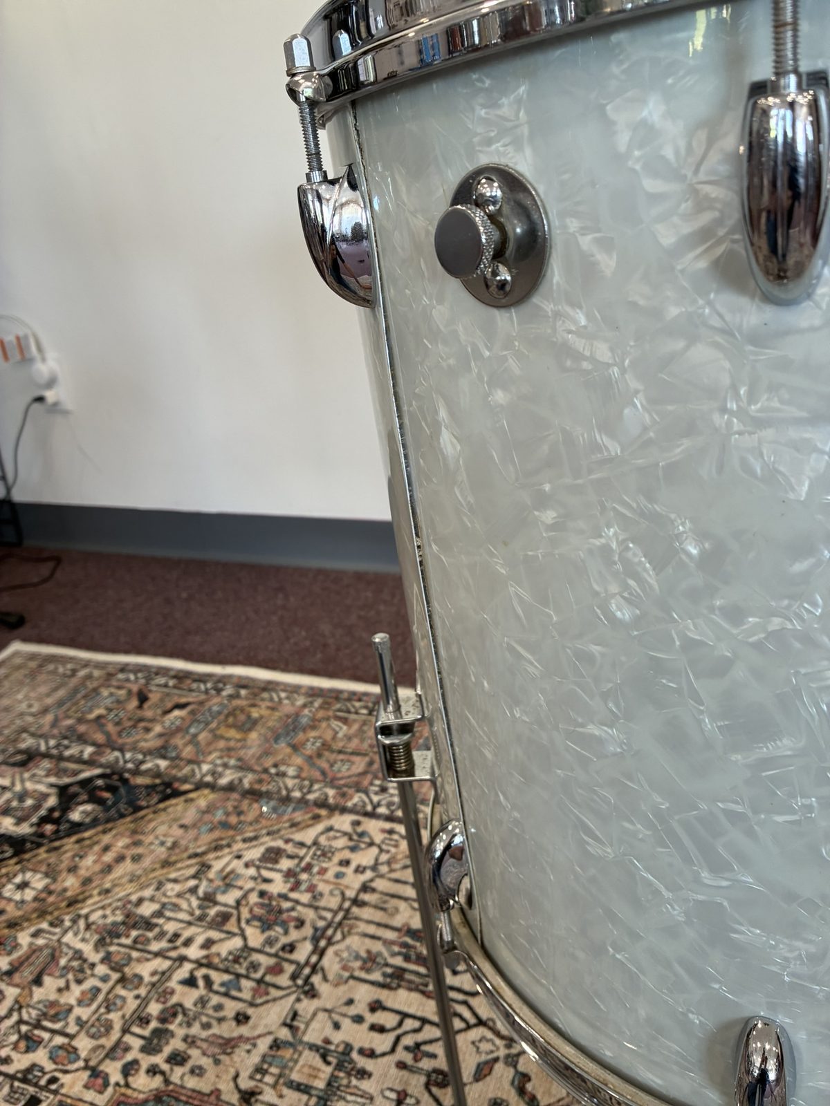 Walberg & Auge 16x16" Floor Tom - White Marine Pearl