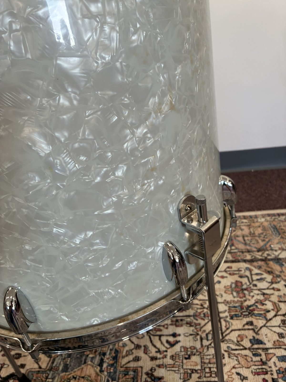 Walberg & Auge 16x16" Floor Tom - White Marine Pearl