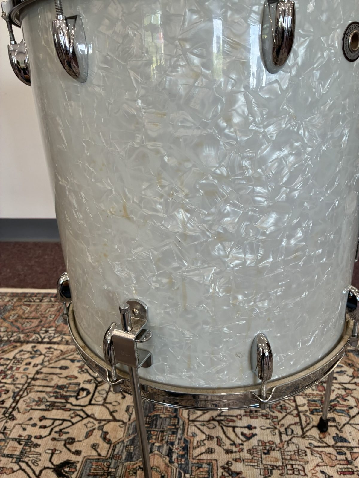 Walberg & Auge 16x16" Floor Tom - White Marine Pearl