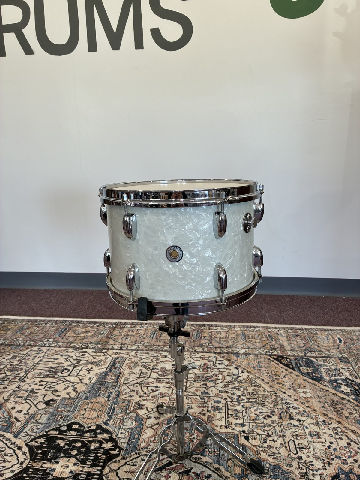 Walberg & Auge 12x8" Rack Tom - White Marine Pearl