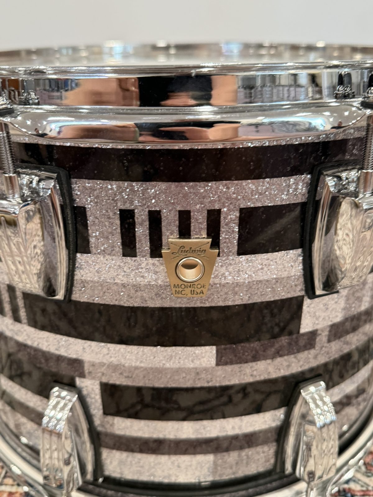 Ludwig Classic Maple 10x14 Rack Tom - Black Digital Sparkle