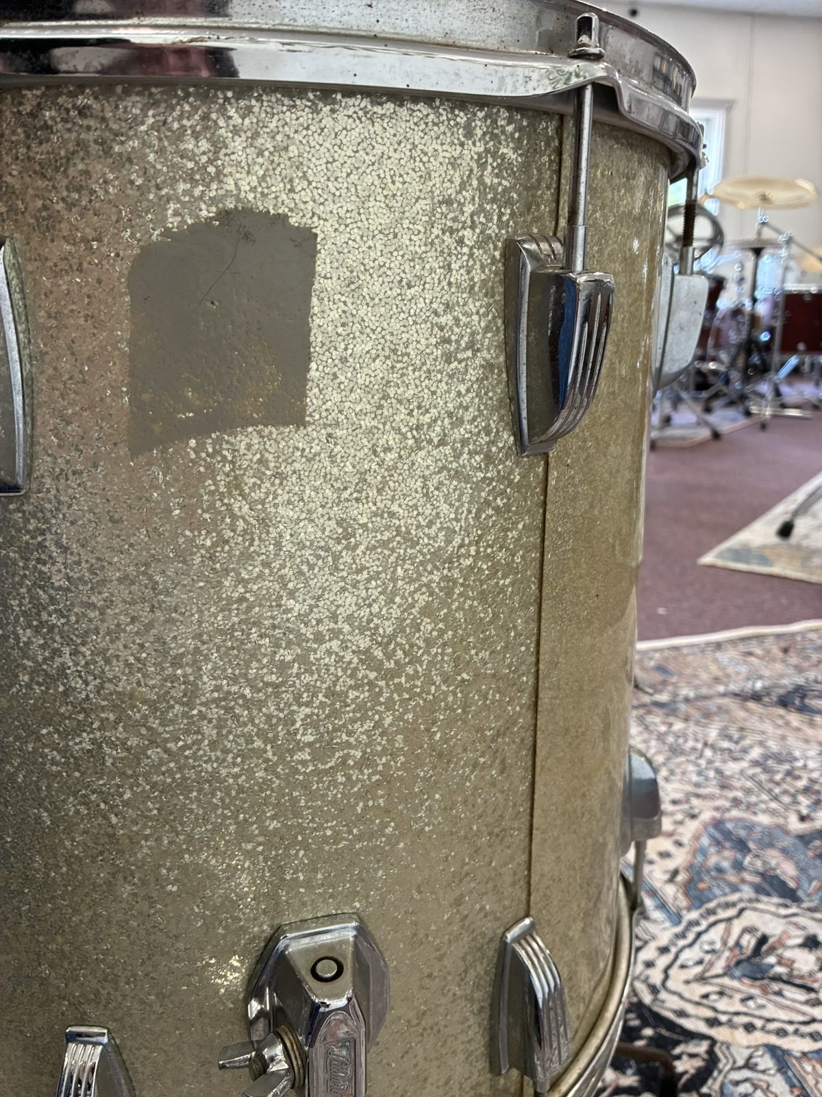 Ludwig 16x16" Floor Tom (1960s) Silver Sparkle