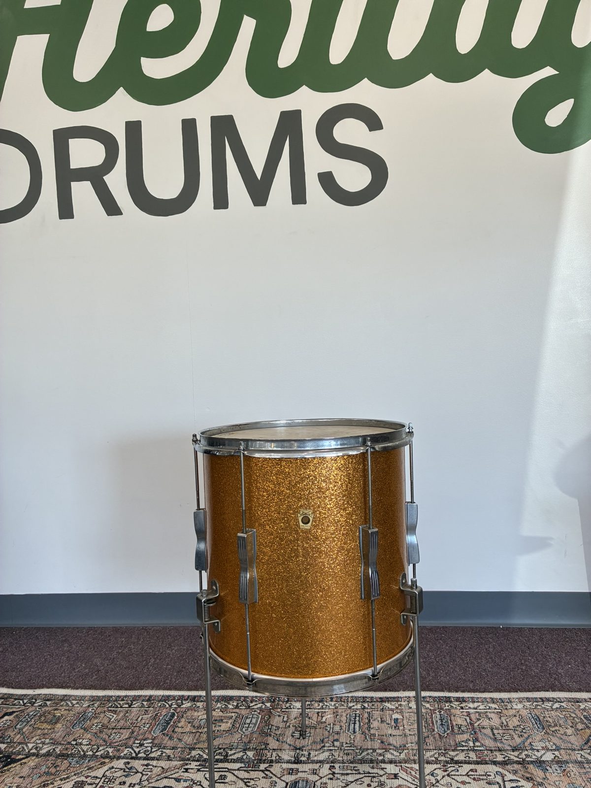 Ludwig Clubdate 14x14" Floor Tom - Gold Sparkle, Keystone Badge (1960s)