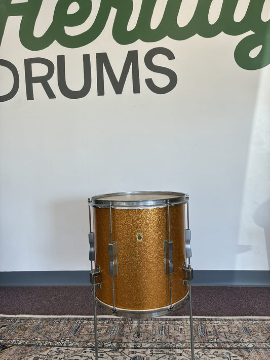 Ludwig Clubdate 14x14" Floor Tom - Gold Sparkle, Keystone Badge (1960s)