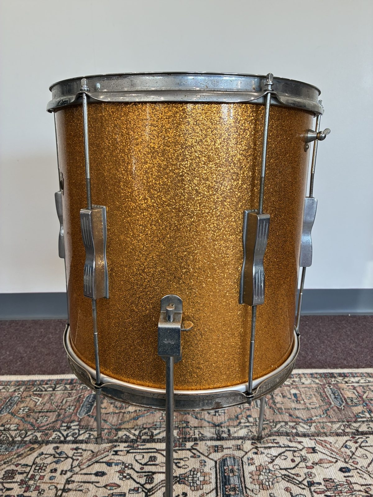 Ludwig Clubdate 14x14" Floor Tom - Gold Sparkle, Keystone Badge (1960s)