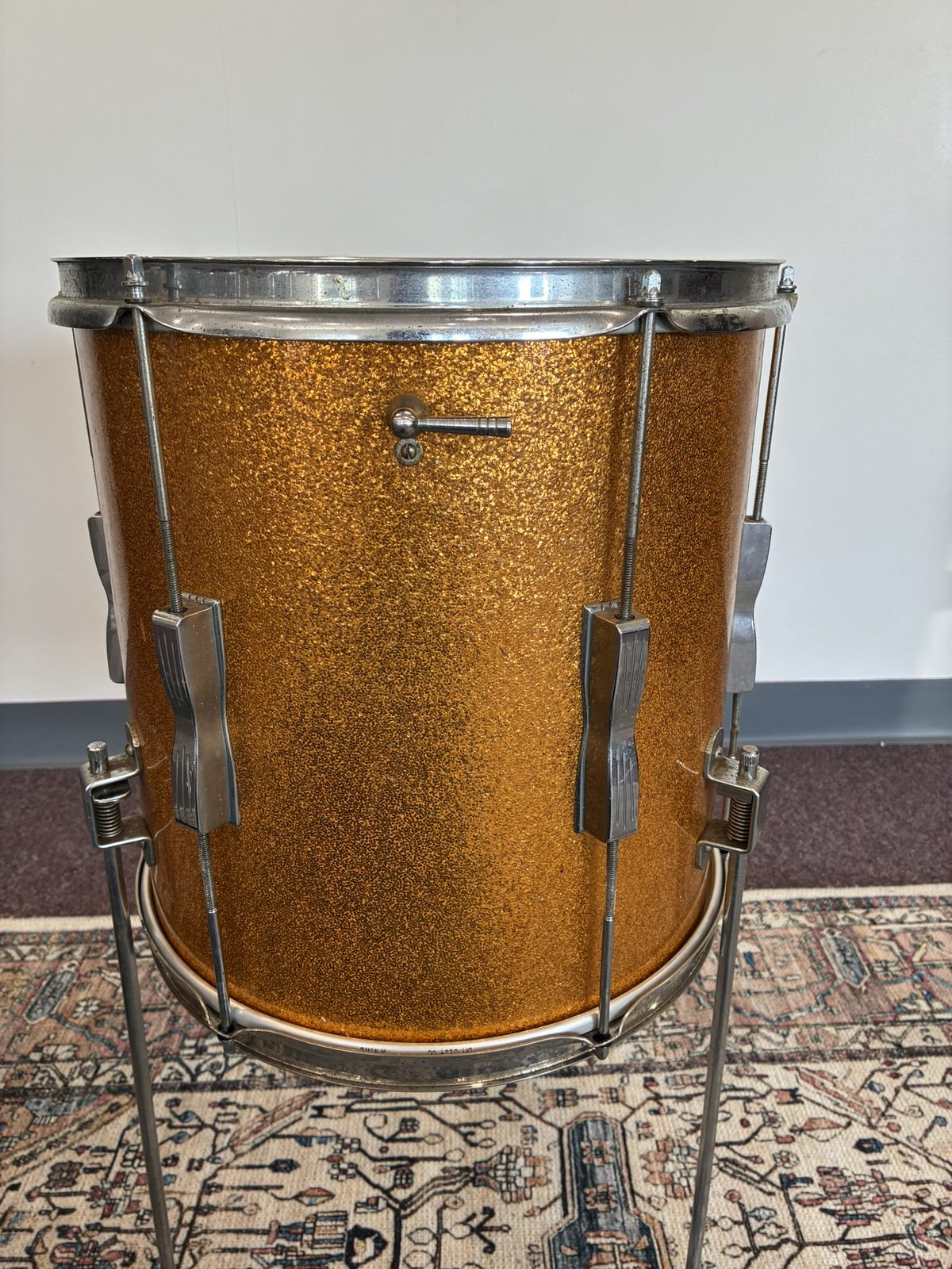 Ludwig Clubdate 14x14" Floor Tom - Gold Sparkle, Keystone Badge (1960s)
