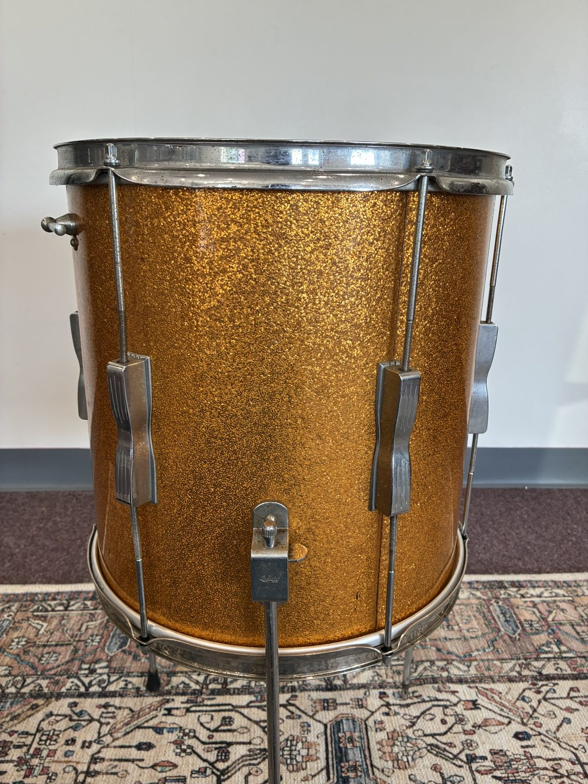 Ludwig Clubdate 14x14" Floor Tom - Gold Sparkle, Keystone Badge (1960s)