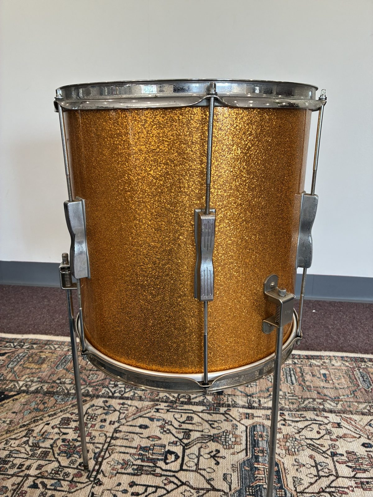 Ludwig Clubdate 14x14" Floor Tom - Gold Sparkle, Keystone Badge (1960s)
