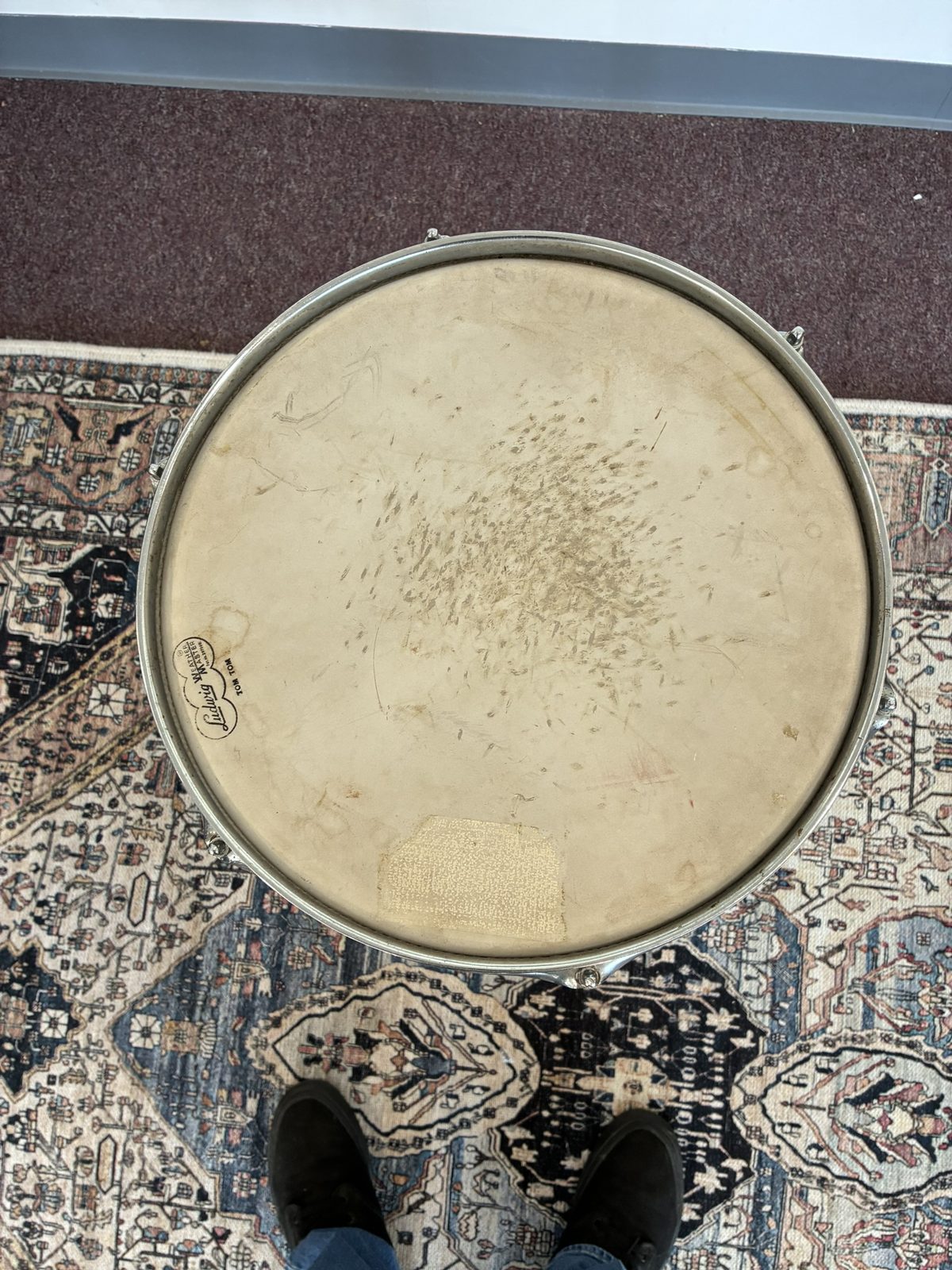 Ludwig Clubdate 14x14" Floor Tom - Gold Sparkle, Keystone Badge (1960s)