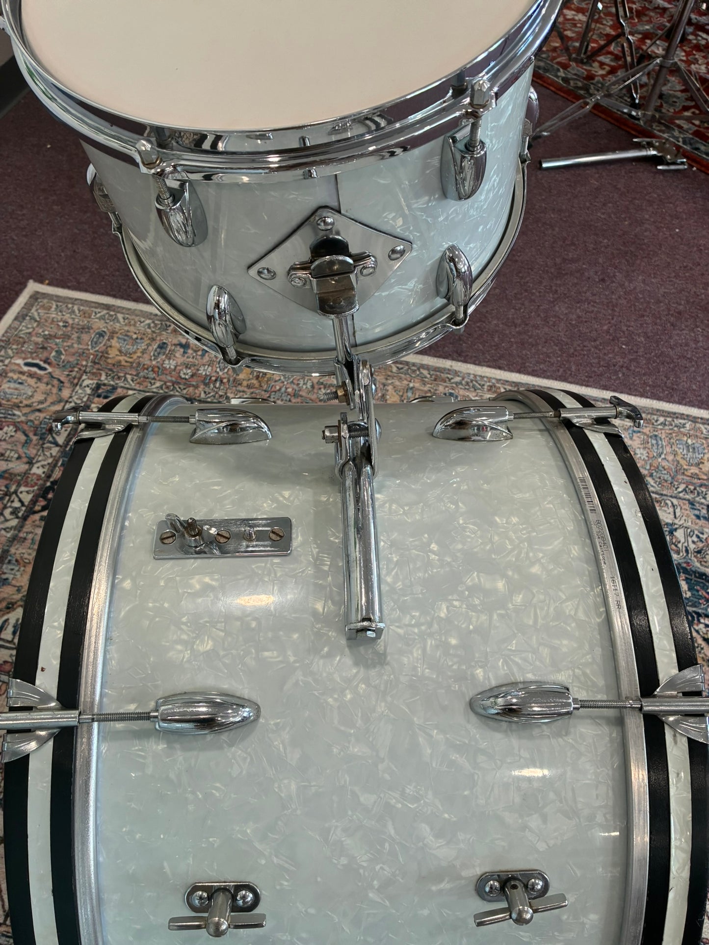 Walberg & Auge Perfection 4-Piece Drum Set - White Marine Pearl - Super Rare