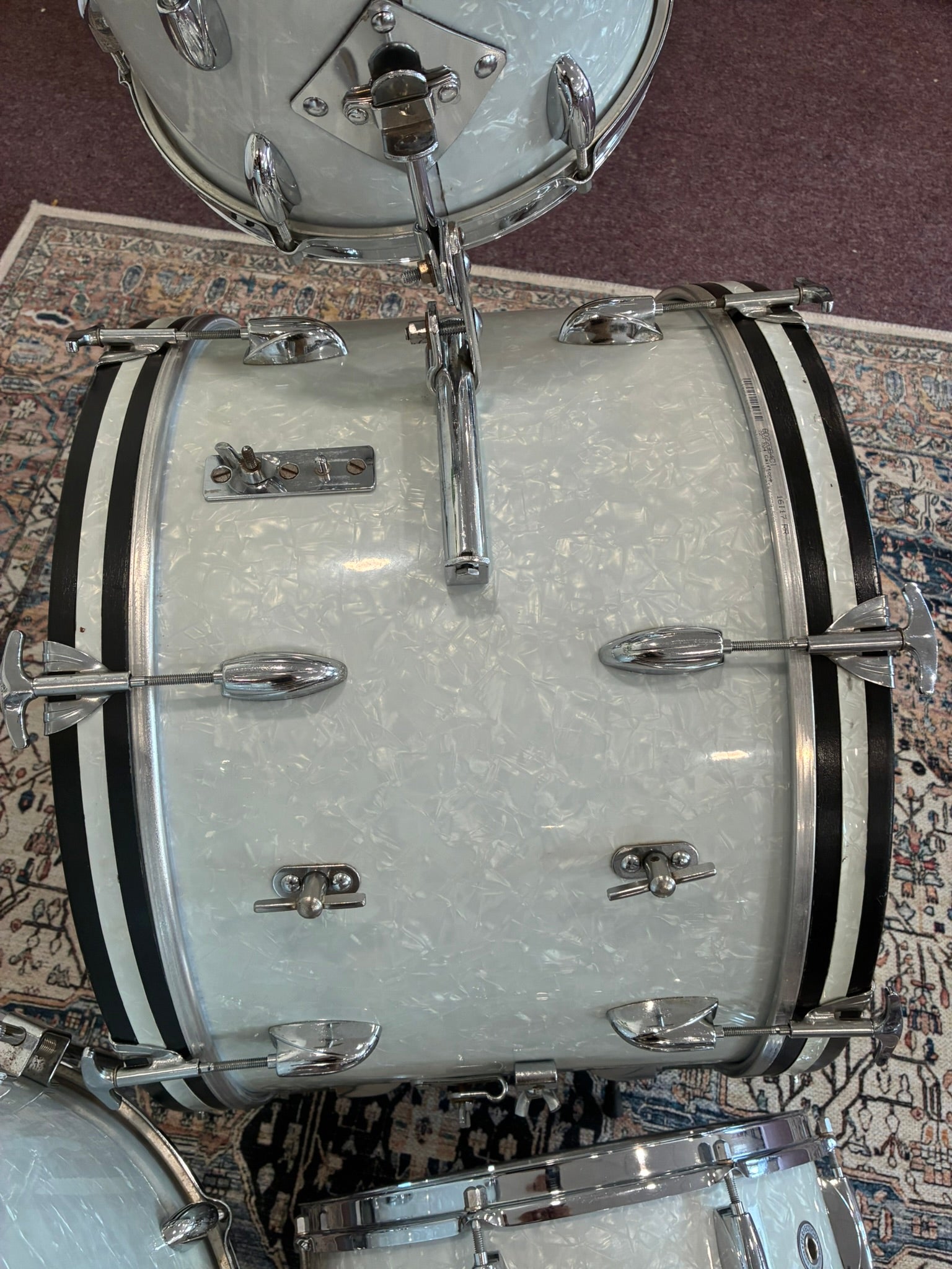 Walberg & Auge Perfection 4-Piece Drum Set - White Marine Pearl - Super Rare