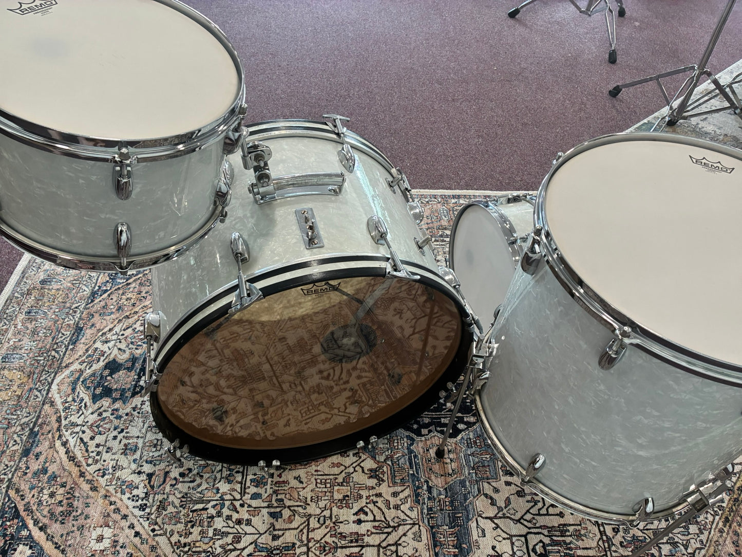 Walberg & Auge Perfection 4-Piece Drum Set - White Marine Pearl - Super Rare