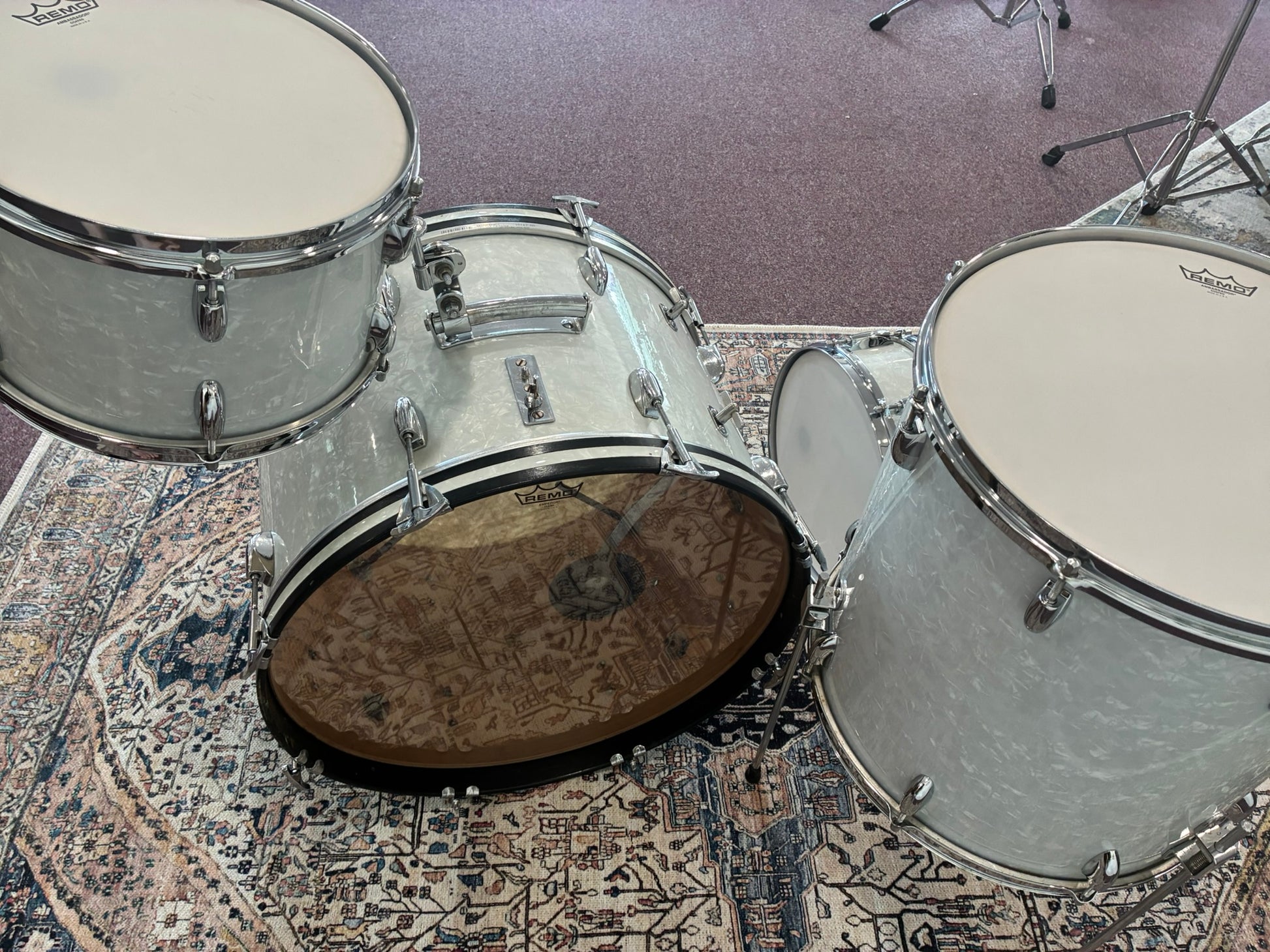 Walberg & Auge Perfection 4-Piece Drum Set - White Marine Pearl - Super Rare