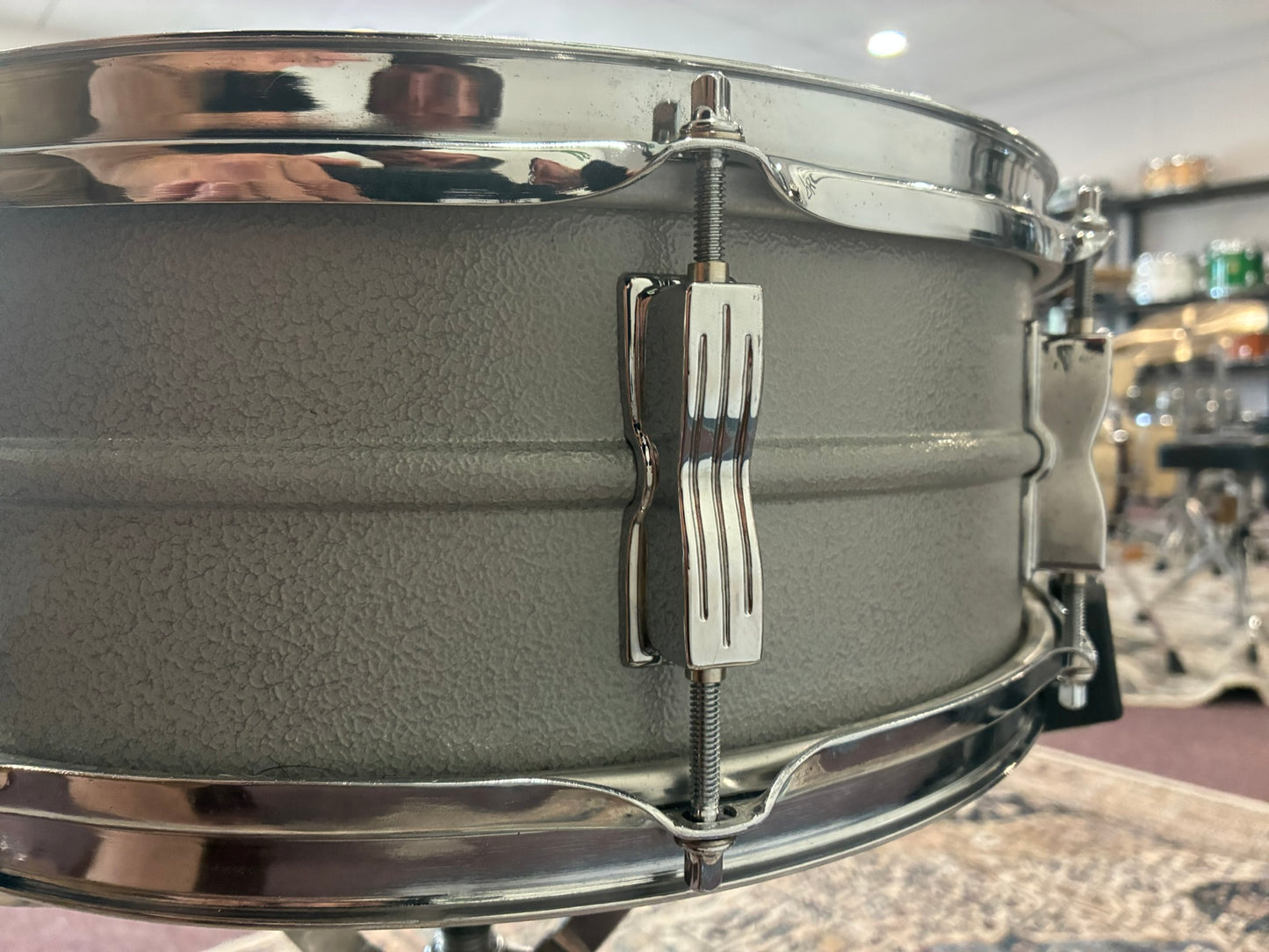 Ludwig 404 Orange Peel Acrolite Snare Drum 6x14 - Aluminum