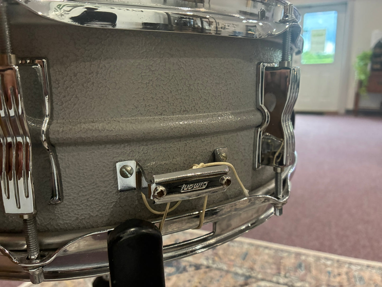 Ludwig 404 Orange Peel Acrolite Snare Drum 6x14 - Aluminum