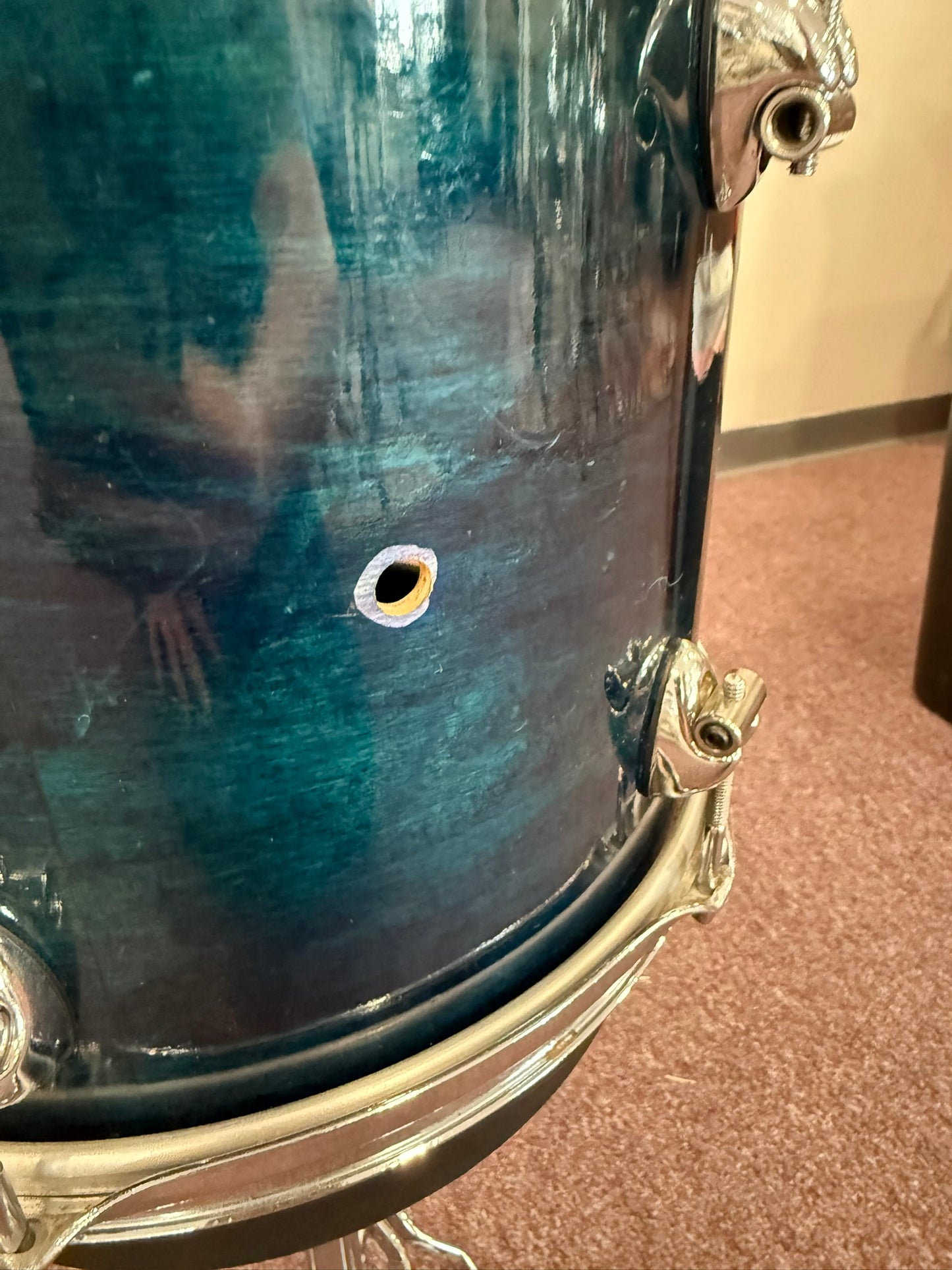 Ayotte Drumsmith 12x10 Rack Tom - Blue Lacquer Finish