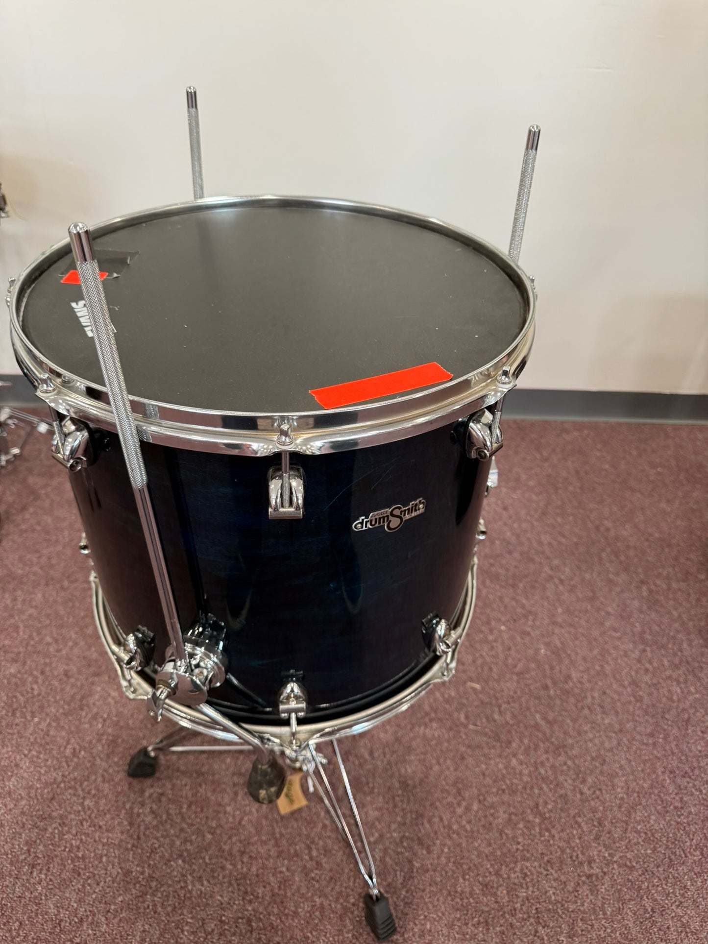Ayotte Drumsmith 16x16 Floor Tom - Blue Lacquer Finish