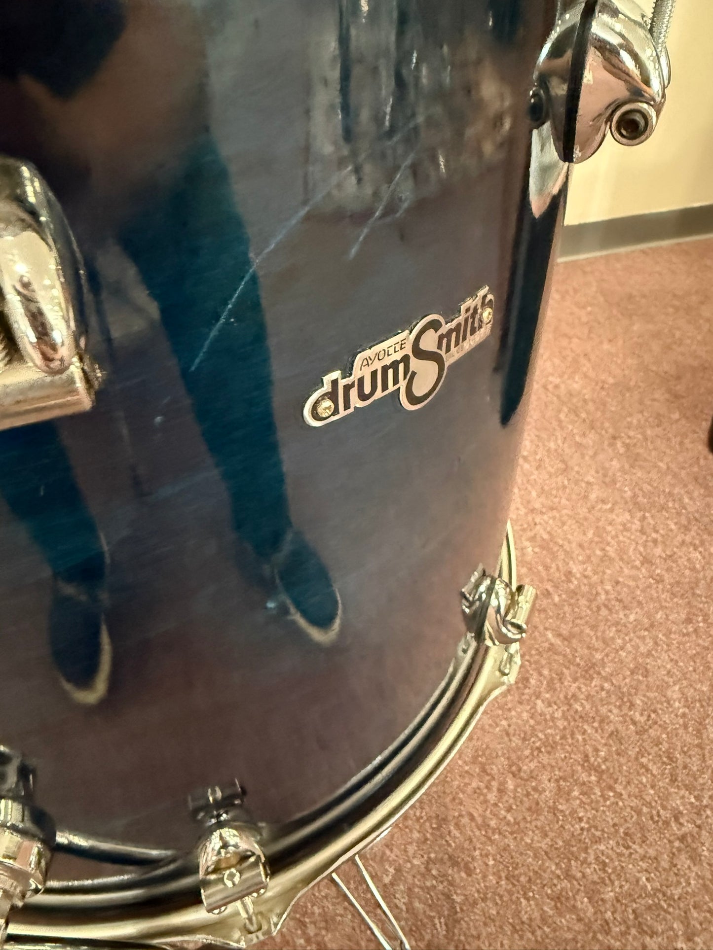 Ayotte Drumsmith 16x16 Floor Tom - Blue Lacquer Finish