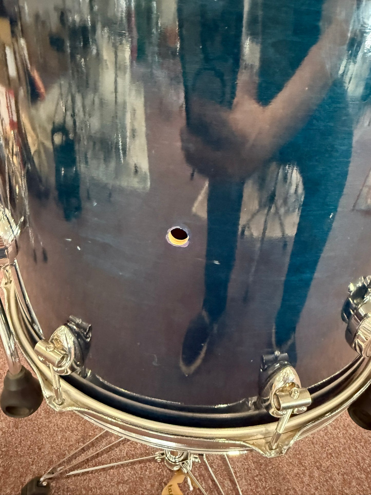 Ayotte Drumsmith 16x16 Floor Tom - Blue Lacquer Finish