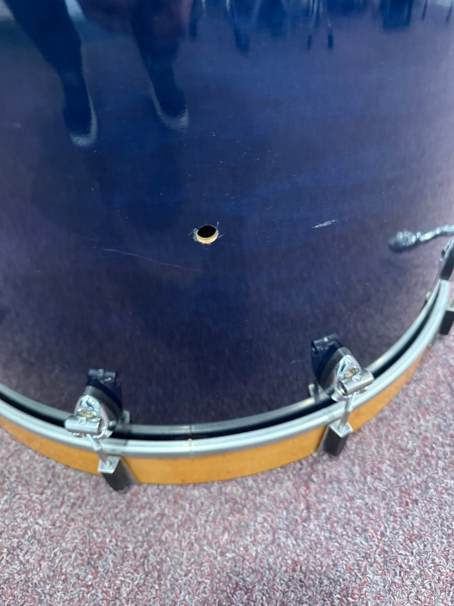Ayotte Drumsmith 22x16 Bass Drum - Blue Lacquer Finish