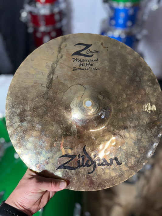 Zildjian 14" Z Custom Mastersound Hi-Hat Cymbal (Bottom) 2003 - 2008 - Brilliant
