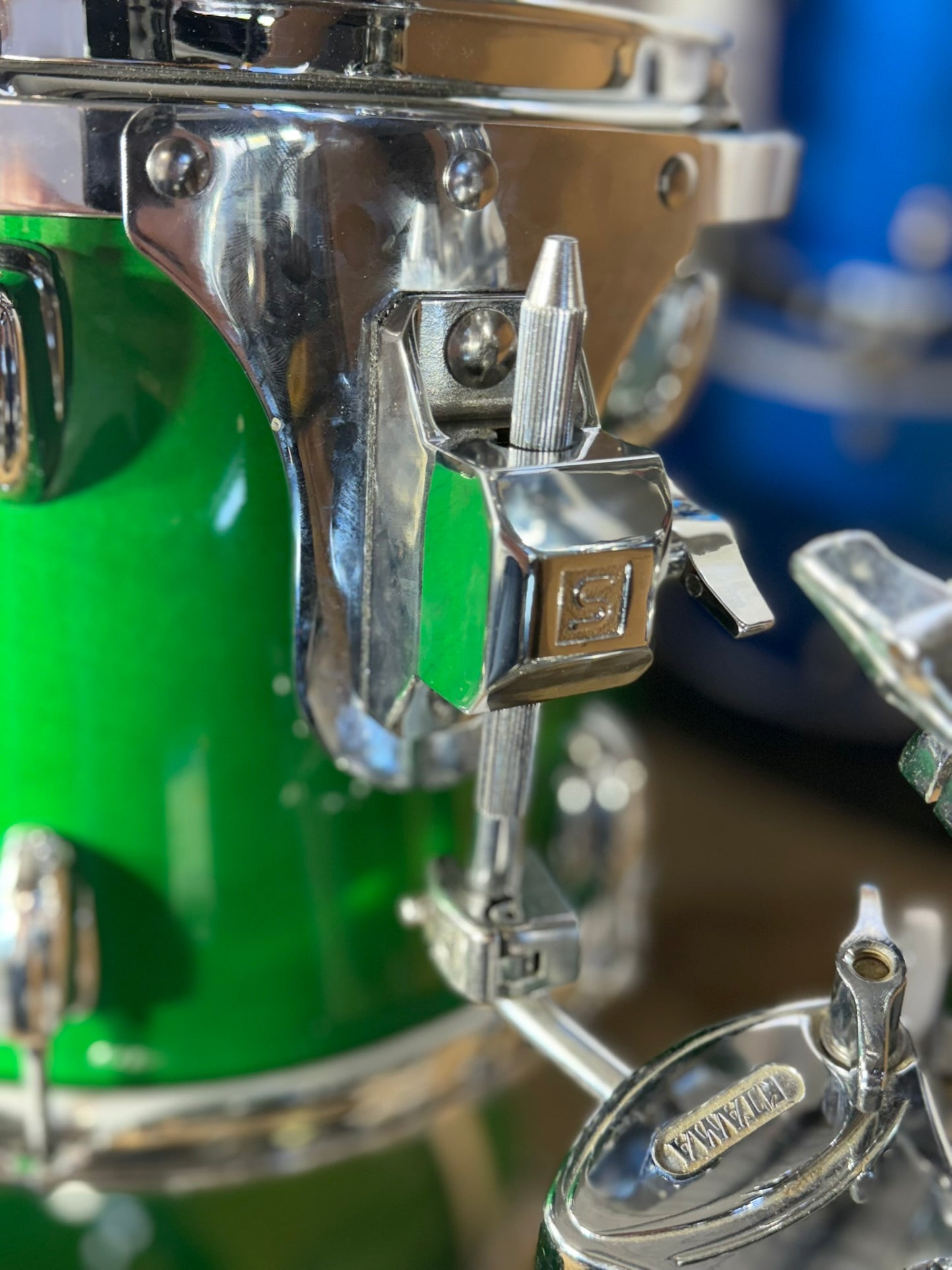 Slingerland Studio King Green 4 piece, Conway Badge