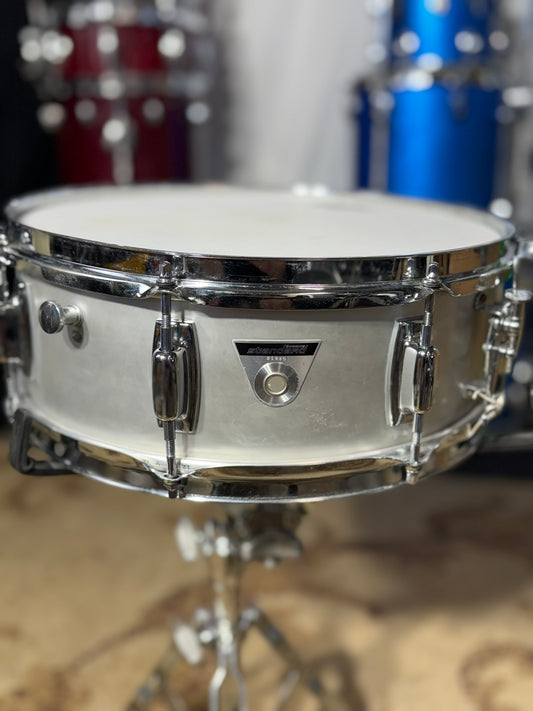 Ludwig S-102 Standard 5x14" Aluminum Snare Drum 1970s - Matte Aluminum