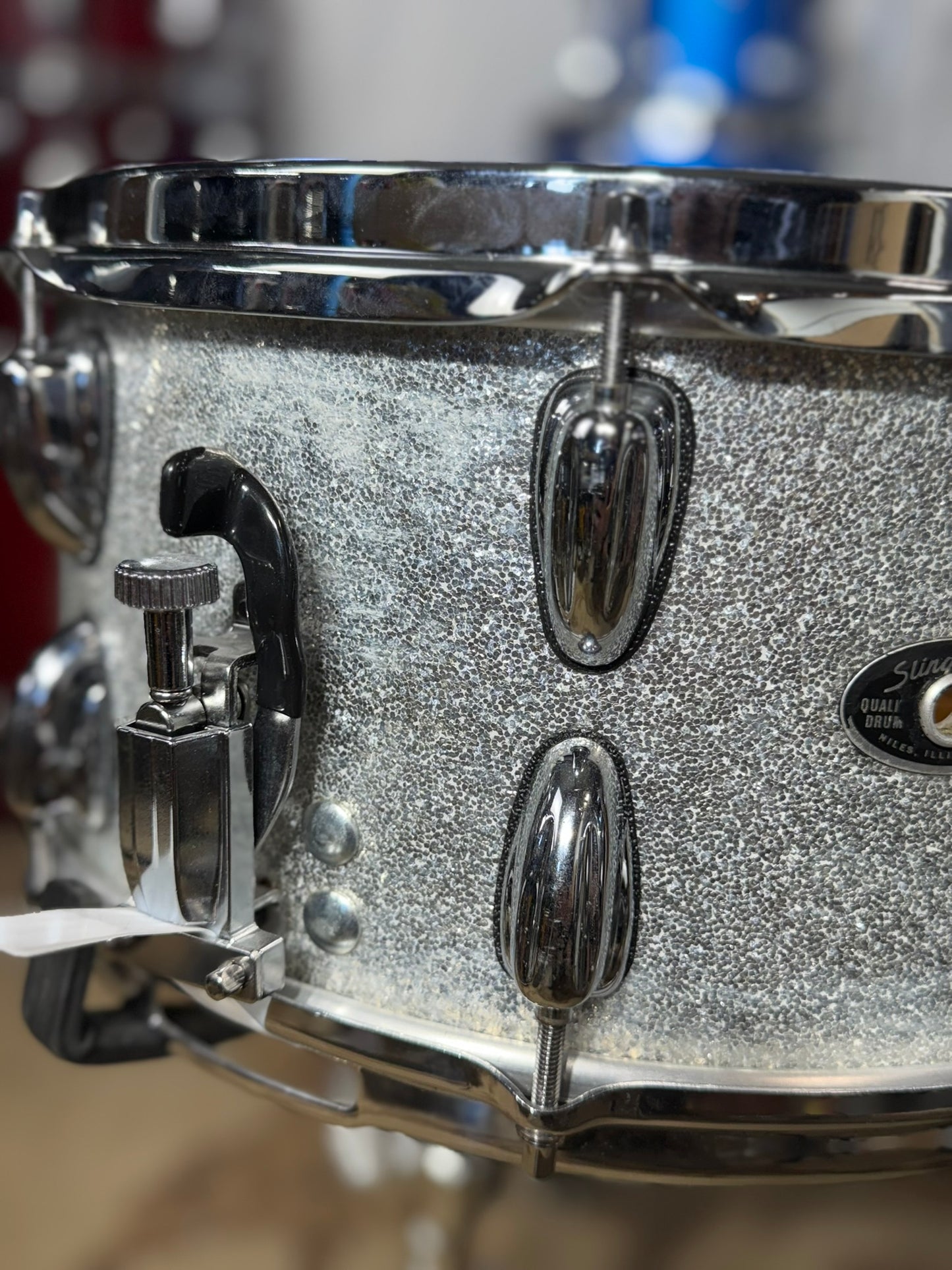 Slingerland Silver Sparkle 14x7 1970s Snare, Niles