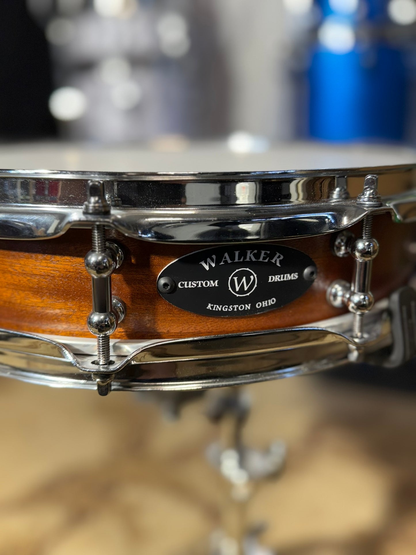 Walker Custom Drums Piccolo Snare Drum 14x3 - Wood Finish
